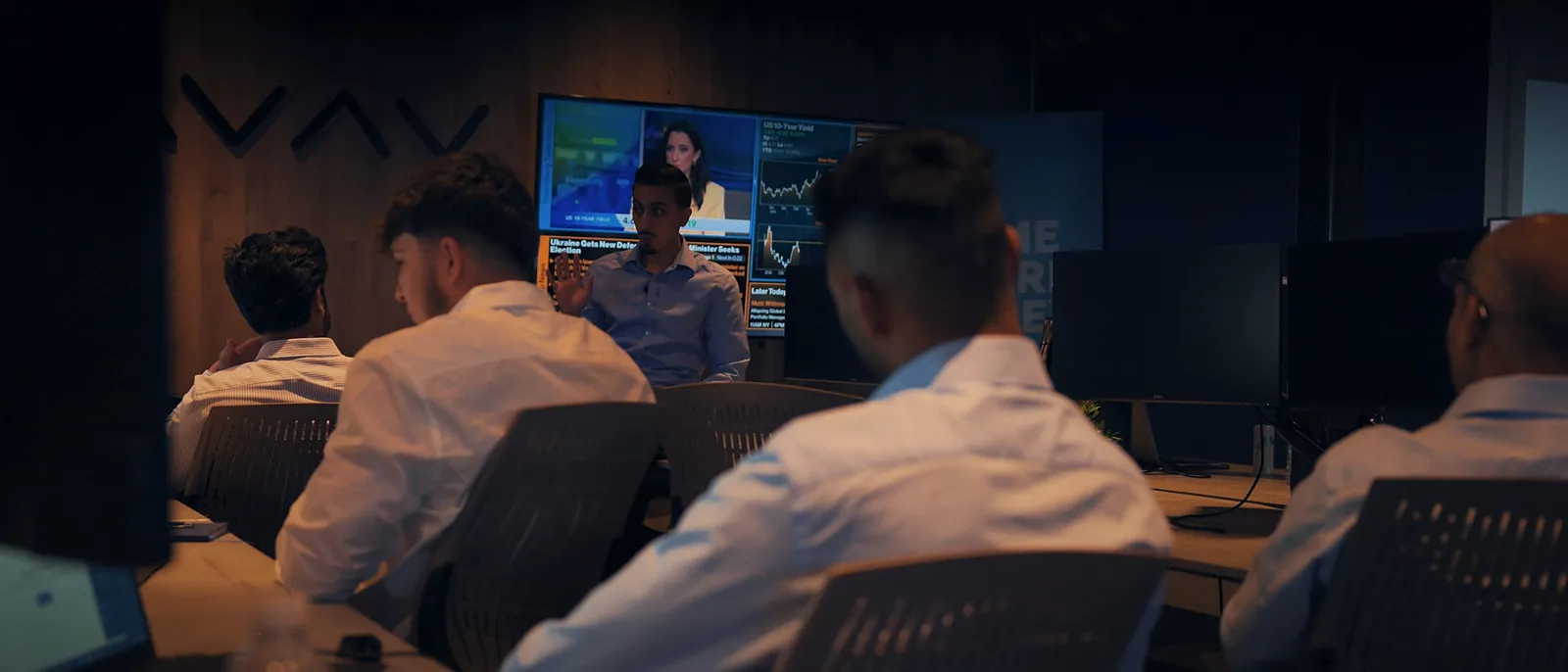 A class on the London trading floor