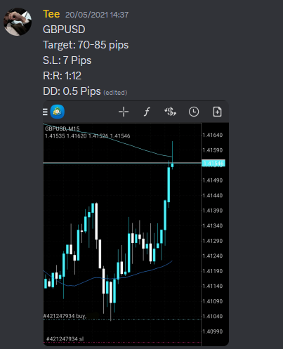 Come Learn Forex student trading result screenshot, 2021 archive, result 19 of 263