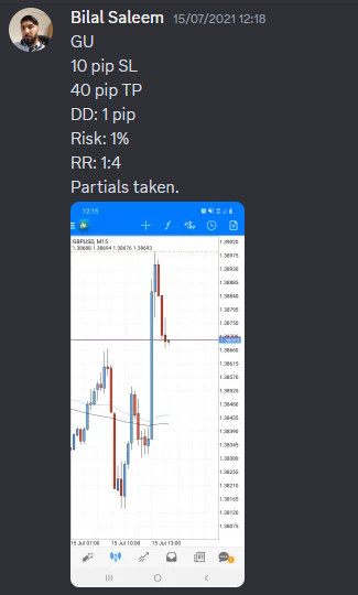 Come Learn Forex student trading result screenshot, 2021 archive, result 116 of 263