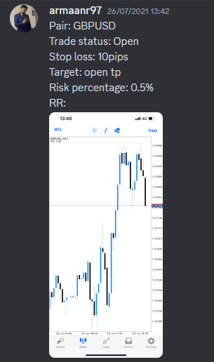 Come Learn Forex student trading result screenshot, 2021 archive, result 131 of 263