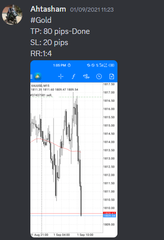 Come Learn Forex student trading result screenshot, 2021 archive, result 190 of 263