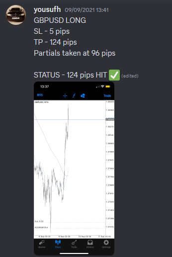 Come Learn Forex student trading result screenshot, 2021 archive, result 199 of 263