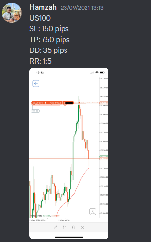Come Learn Forex student trading result screenshot, 2021 archive, result 214 of 263