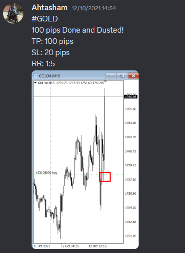 Come Learn Forex student trading result screenshot, 2021 archive, result 227 of 263