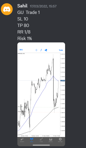 Come Learn Forex student trading result screenshot, 2022 archive, result 83 of 279