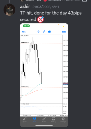 Come Learn Forex student trading result screenshot, 2022 archive, result 89 of 279