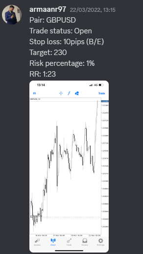 Come Learn Forex student trading result screenshot, 2022 archive, result 94 of 279