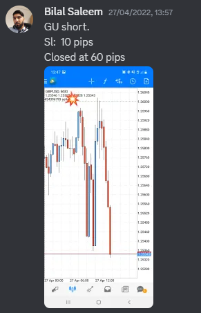 Come Learn Forex student trading result screenshot, 2022 archive, result 130 of 279