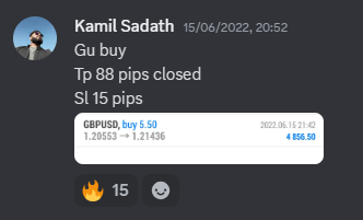 Come Learn Forex student trading result screenshot, 2022 archive, result 174 of 279
