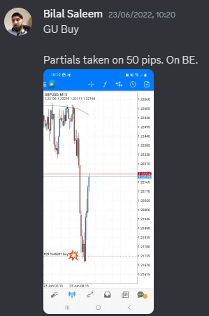 Come Learn Forex student trading result screenshot, 2022 archive, result 190 of 279