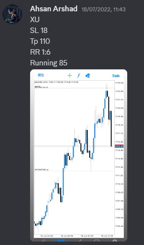 Come Learn Forex student trading result screenshot, 2022 archive, result 208 of 279