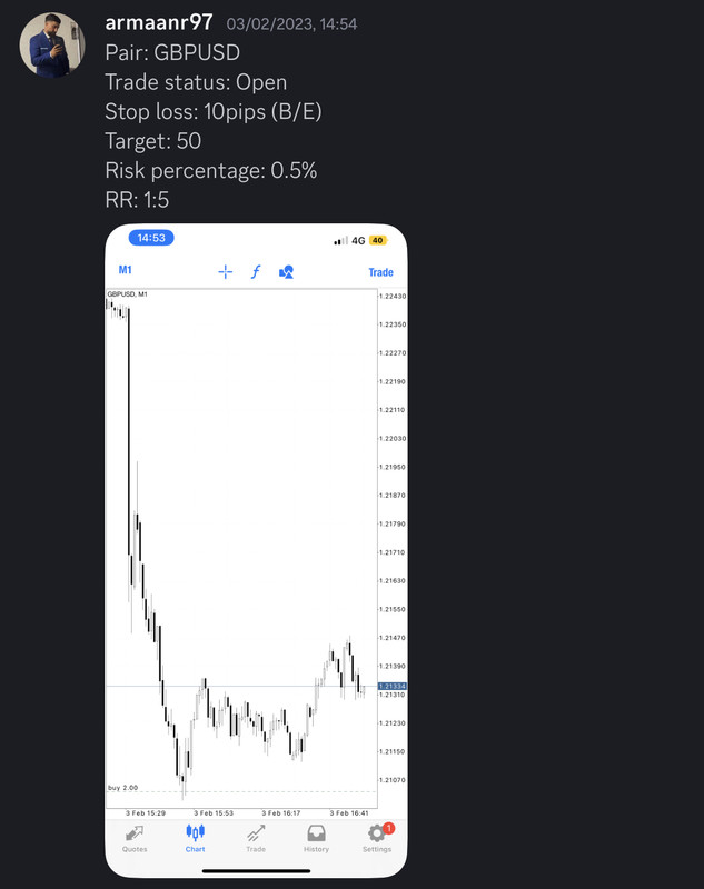 Come Learn Forex student trading result screenshot, 2023 archive, result 21 of 180