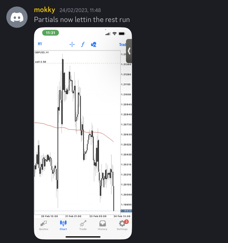 Come Learn Forex student trading result screenshot, 2023 archive, result 33 of 180